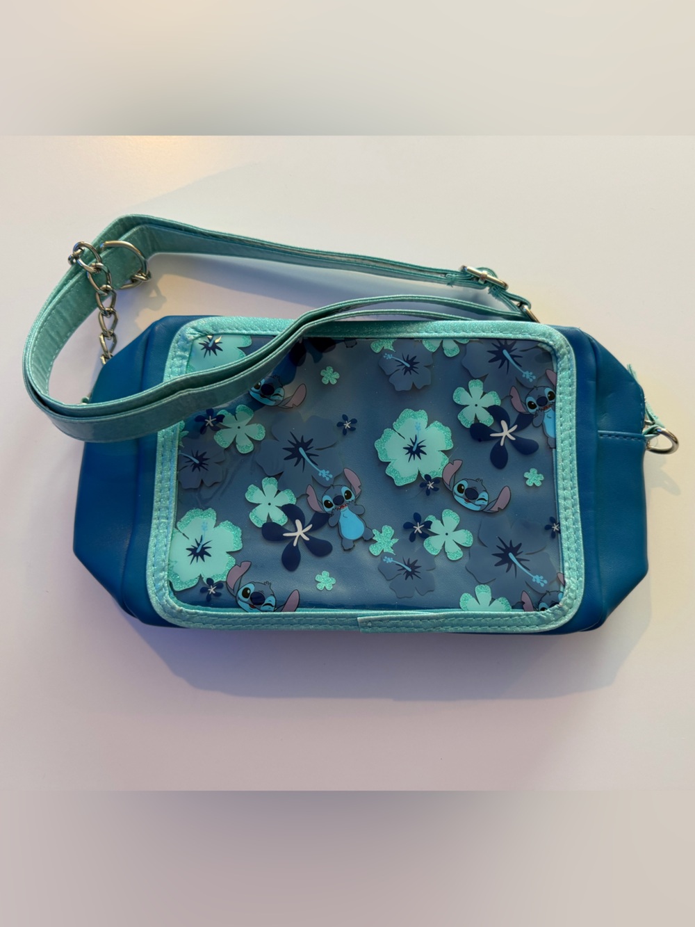 Disney Teal & Navy Lilo & Stitch Floral Crossbody
